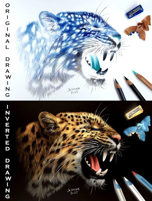 Mobile view of Sketcher App comparing a strawberry photo to artist-grade line art outlines for traditional drawing.