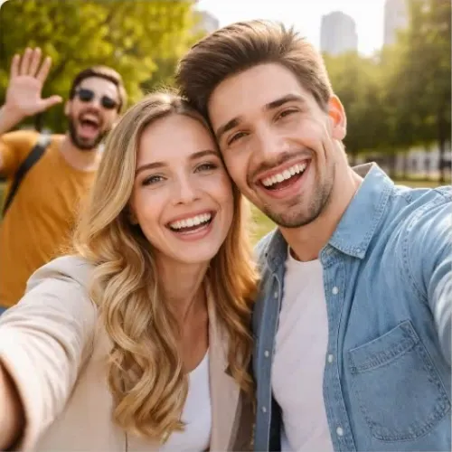 Clone tool lasso demo showing how to remove a photobomber from image