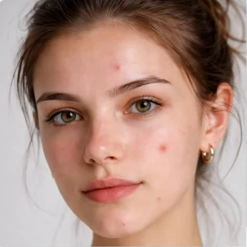 Webp animation screen recording showing how to remove pimples with 1 click in Spot Healing Tool.